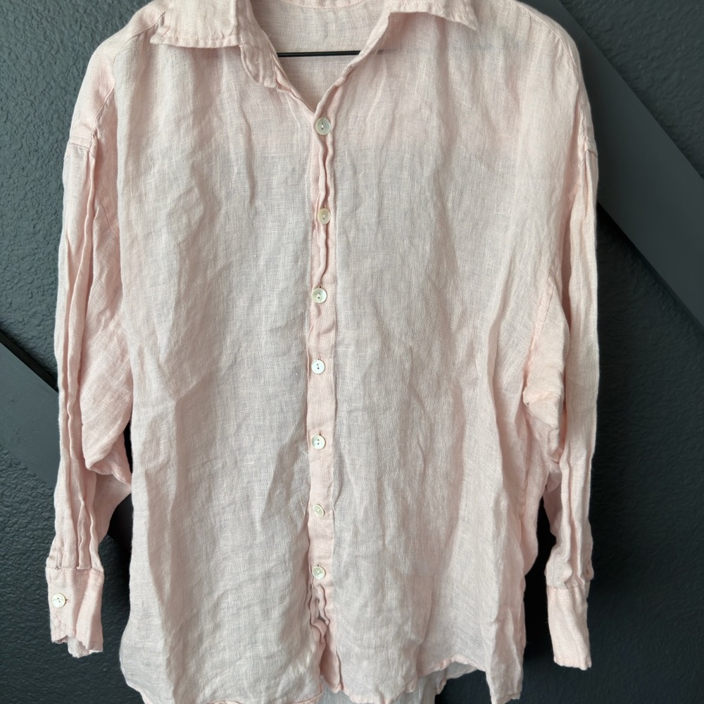 Vitamin A Pink Linen Shirt